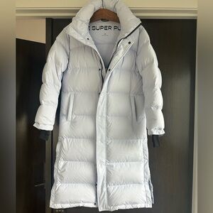 Aritzia Super Puff Coat Jacket XS Ice Blue